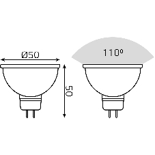 Лампа cветодиодная Gauss Smart MR16 6W GU5.3 RGbW+dim 1/10/100