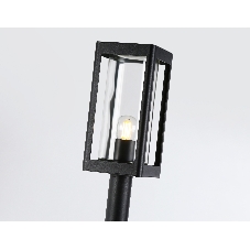 Светильник Ambrella light ST2425 BK/CL черный/прозрачный IP54 E27 max 40W 110*110*1000