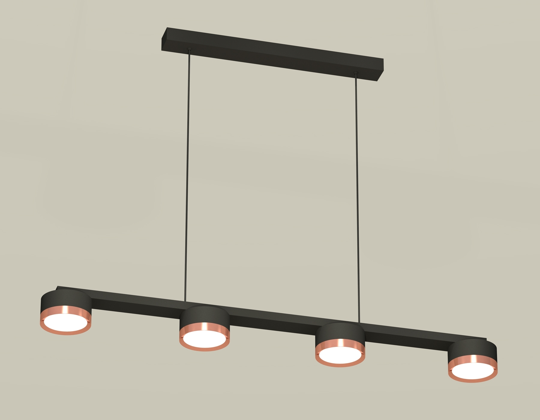 Светильник Ambrella light XB9152153/4 SBK/PPG черный песок/золото розовое полированное GX53 (C9152, N8126)