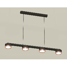 Светильник Ambrella light XB9152153/4 SBK/PPG черный песок/золото розовое полированное GX53 (C9152, N8126)