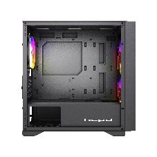 Корпус HSPD M334, Mesh Mini-tower, Black, TG, 0.45 SPCC, 2x140mm ARGB + 1x120mm ARGB mATX, mITX 160/340/184mm 2x2.5
