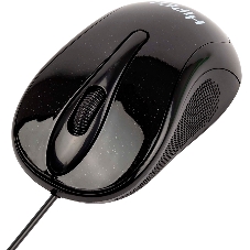 Мышь проводная HIPER HOM-031 черный, 1000 dpi, USB, кнопки - 3
