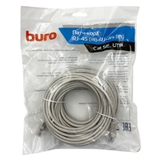 Патч-корд Buro UTP-5E-20M-G-LSZH UTP cat.5e 20м серый RJ-45 (m)-RJ-45 (m)