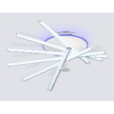 Потолочный светодиодный светильник Ambrella light FL6231 WH белый 88W 3000K-6400K+RGB 605*605*200 (ПДУ ИК)