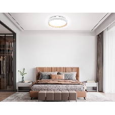 Светодиодный светильник RGB Ambrella light FZ601 WH/GD белый/золото IP20 46W 3000K-6500K+RGB D390*80 (ПДУ ИК)