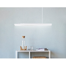 Трековый однофазный подвесной светодиодный светильник Ambrella light GL6783 WH белый LED 24W 4200K 600*22*1025