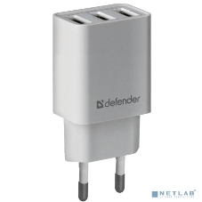 Сетевой адаптер Defender 3xUSB, 5V/3.1А , белый (UPA-31) (83587)
