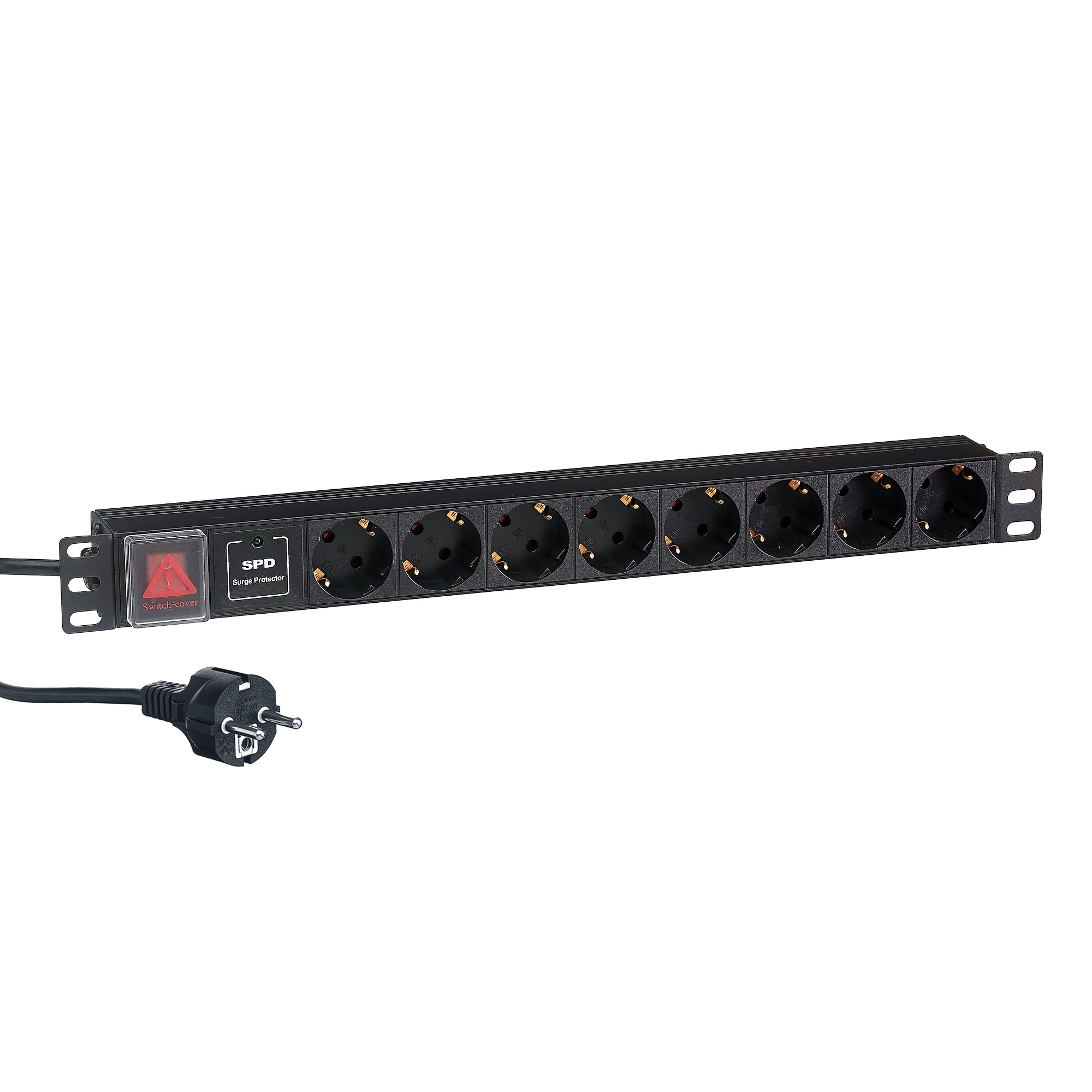 Блок розеток горизонтальный ExeGate ServerPro PDU-19H807 Al-8S-EU2-SW-SPD1, 19