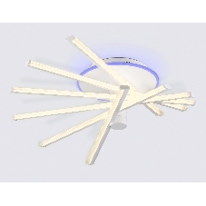 Потолочный светодиодный светильник Ambrella light FL6231 WH белый 88W 3000K-6400K+RGB 605*605*200 (ПДУ ИК)