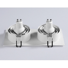 Встраиваемый поворотный точечный светильник Ambrella light TN102759/2 WH белый IP20 GU5.3/2 200*100*32