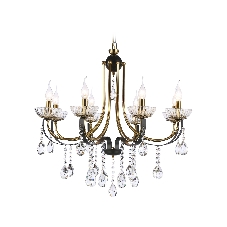 Светильник Ambrella light TR4953/8 BK/GD/CL черный/золото/прозрачный E14*8 max 40W D740*735