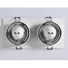 Встраиваемый поворотный точечный светильник Ambrella light TN102759/2 WH белый IP20 GU5.3/2 200*100*32