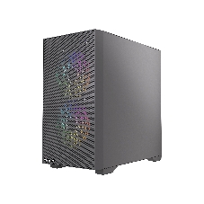 Корпус HSPD M334, Mesh Mini-tower, Black, TG, 0.45 SPCC, 2x140mm ARGB + 1x120mm ARGB mATX, mITX 160/340/184mm 2x2.5