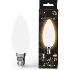 Лампа светодиодная Gauss Filament Свеча E14 5Вт 2700К OPAL