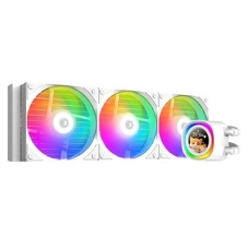 Система жидкостного охлаждения ID-Cooling FX360 LCD белый (Soc 1851/1700/1200/115X/AM5/AM4, 3x120мм fan, 2000rpm, 27.2 дБ, 350W, PWM 4-pin, Al+Cu)