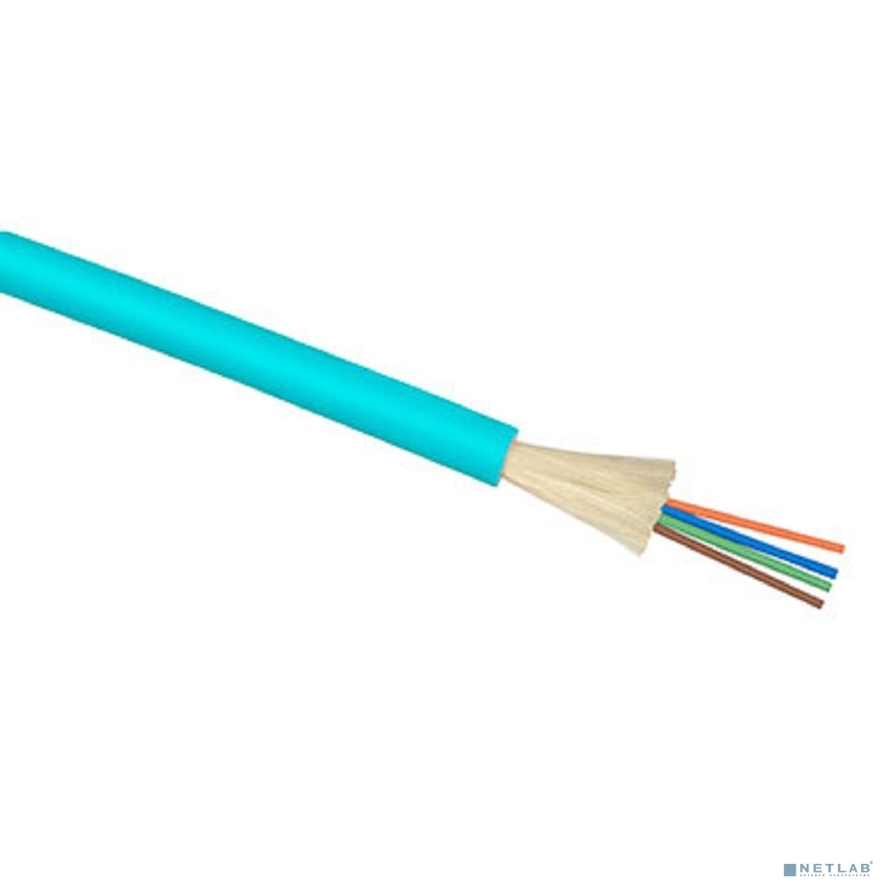 Кабель ВО Cabeus Tight Buffer, 4хОВ, OM3 50/125, LSZH, Ø 5мм, внутри зданий, цвет: голубой