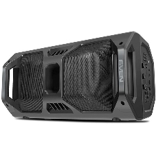 Мобильные колонки чёрные Sven PS-600 2.0  (2x25W, mini Jack, USB, Bluetooth, FM, micro SD, LED-дисплей, ПДУ, 2 x 4000 мA, LED подсветка)