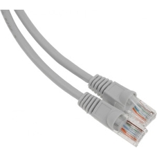 Патч-корд Buro LSZH UTP cat.5e 5м серый RJ-45 (m)-RJ-45 (m)