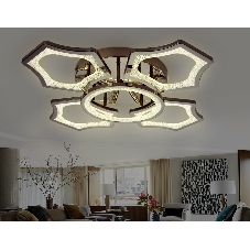 Потолочный светодиодный светильник FA576/4+1 DCH черный хром 106W 620*620*120 (ПДУ РАДИО 2.4G)