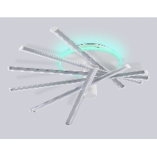Потолочный светодиодный светильник Ambrella light FL6231 WH белый 88W 3000K-6400K+RGB 605*605*200 (ПДУ ИК)