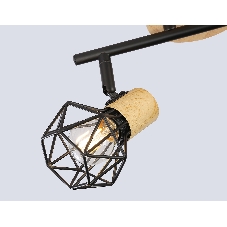 Светильник Ambrella light TR8752/2 BK/WD черный/дерево IP20 E27/2 310*115*200