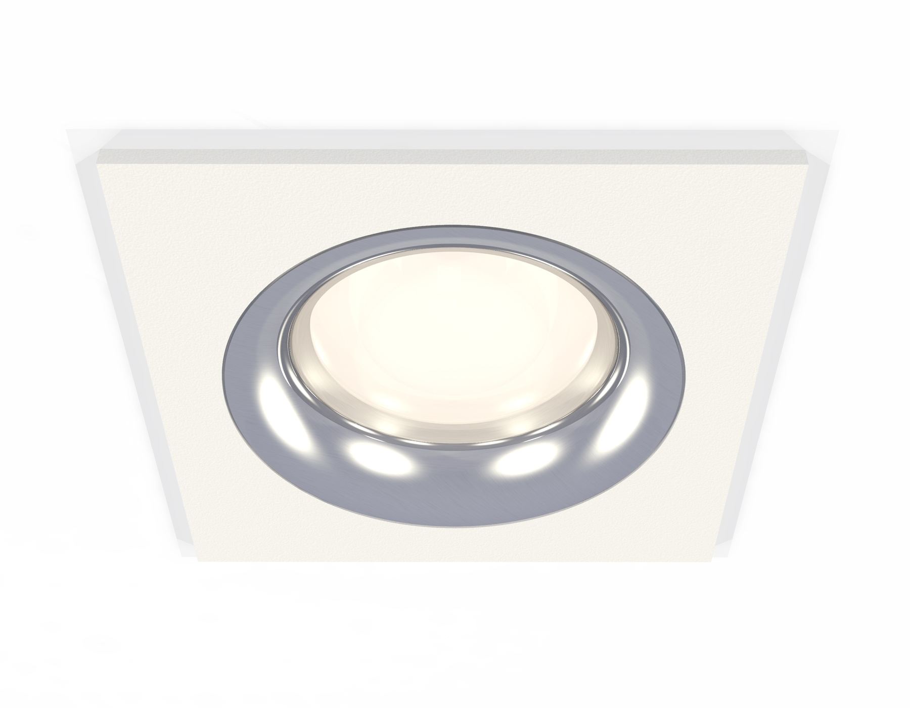 Комплект встраиваемого светильника Ambrella light XC7631003 SWH/PSL белый песок/серебро полированное MR16 GU5.3 (C7631, N7012)