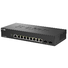 Коммутатор D-Link DGS-1210-10X/ME/C1A, 8×1 Гбит/с + 2×10 Гбит/с SFP+, управляемый
