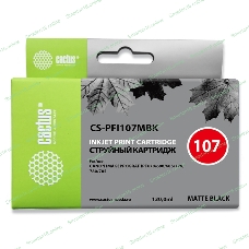 Картридж струйный Cactus CS-PFI107MBK черный матовый (130 мл) для Canon IP iPF670/iPF680/iPF685/iPF770/iPF780/iPF785