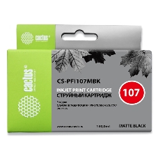 Картридж струйный Cactus CS-PFI107MBK черный матовый (130 мл) для Canon IP iPF670/iPF680/iPF685/iPF770/iPF780/iPF785 Картридж струйный Cactus CS-PFI107MBK черный матовый (130 мл) для Canon IP iPF670/iPF680/iPF685/iPF770/iPF780/iPF785