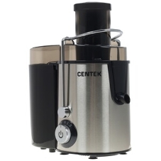 Соковыжималка Centek CT-1209 стальной/чёрный, центробежная, 600 Вт, 500 мл, механическое