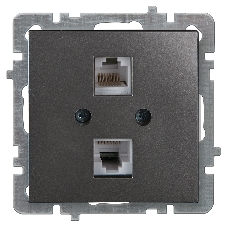 Nilson Механизм роз. 2-местн. компьютерная СУ, (RJ45 САТ5), ТУРАН-АЛЕГРА-ТОР, metallic, антрацит (24160446) Nilson Механизм роз. 2-местн. компьютерная СУ, (RJ45 САТ5), ТУРАН-АЛЕГРА-ТОР, metallic, антрацит (24160446)