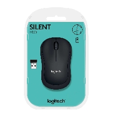 Мышь беспроводная Logitech M220 SILENT черный/серый, 1000 dpi, радиоканал, USB, кнопки - 3