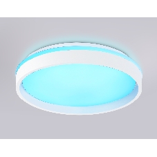 Светодиодный светильник RGB Ambrella light FZ601 WH/GD белый/золото IP20 46W 3000K-6500K+RGB D390*80 (ПДУ ИК)