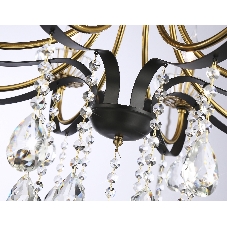 Светильник Ambrella light TR4953/8 BK/GD/CL черный/золото/прозрачный E14*8 max 40W D740*735