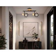 Светильник Ambrella light TR8752/2 BK/WD черный/дерево IP20 E27/2 310*115*200