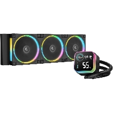 Система жидкостного охлаждения Deepcool LQ360 Ultra ARGb Soc-AM5/AM4/1200/1700/1851 черный 4-pin 38.71dB Al LCD 350W 1840gr Ret (R-LQ360-BKASMC-G-1)