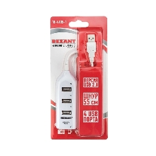 Разветвитель USB 2.0 Rexant на 4 порта белый