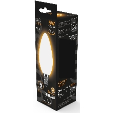Лампа светодиодная Gauss Filament Свеча E14 5Вт 2700К OPAL