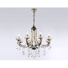 Светильник Ambrella light TR4953/8 BK/GD/CL черный/золото/прозрачный E14*8 max 40W D740*735