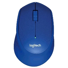 Мышь беспроводная Logitech M330 SILENT PLUS синий, 1000 dpi, радиоканал, USB, кнопки - 3