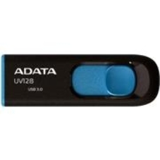 Флешка USB ADATA UV128 (AUV128-64G-RBE), 64Gb, USB 3.0, R/W 100/30, черный/синий