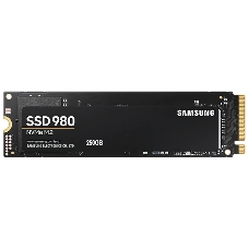 Накопитель SSD Samsung 980, 250Gb, PCIe 3.0 x4, M.2 2280, NVMe, R/W 2900/1300