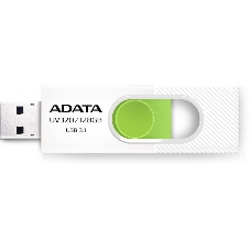 Флешка USB ADATA UV320 (AUV320-128G-RWHGN), 128Gb, USB 3.2 Gen1, R/W 100/30, белый/зеленый