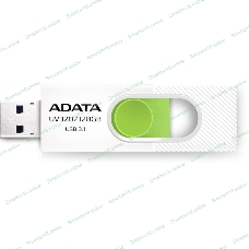 Флешка USB ADATA UV320 (AUV320-128G-RWHGN), 128Gb, USB 3.2 Gen1, R/W 100/30, белый/зеленый