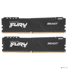 Оперативная память Kingston Fury Beast, DDR4, 32GB (2x16GB), 3200MHz, CL16, DIMM, с радиатором, черный