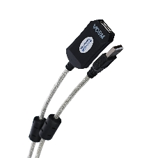 Кабель VCOM VUS7049-15M Кабель-адаптер USB2.0-repeater, удлинительный активный Am-->Af 15м