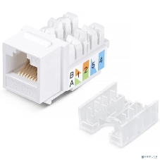 Модуль-вставка Keystone Jack RJ-45 ExeGate KJ-8P8C-U-C5e-180-TL (Кат.5e, неэкранированная, 180 градусов, IDC Toolless (без инструмента))