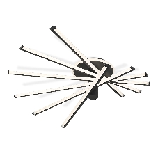 Потолочный светодиодный светильник Ambrella light FL6232 BK черный 96W 3000K-6400K 605*605*200 (ПДУ ИК)