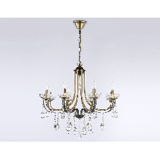 Светильник Ambrella light TR4953/8 BK/GD/CL черный/золото/прозрачный E14*8 max 40W D740*735