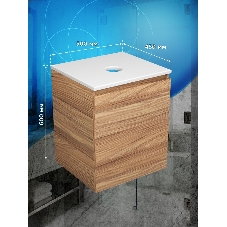 Тумба подвесная под раковину Bau Dream Blackwood 50, дверца